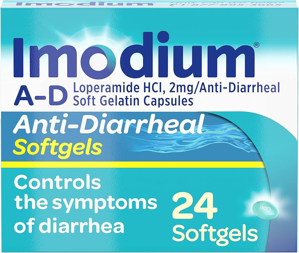 Imodium A-D Fast-Acting Anti-Diarrheal Softgels, Loperamide HCl 2 mg, Travel Essential Diarrhea R... | Amazon (US)