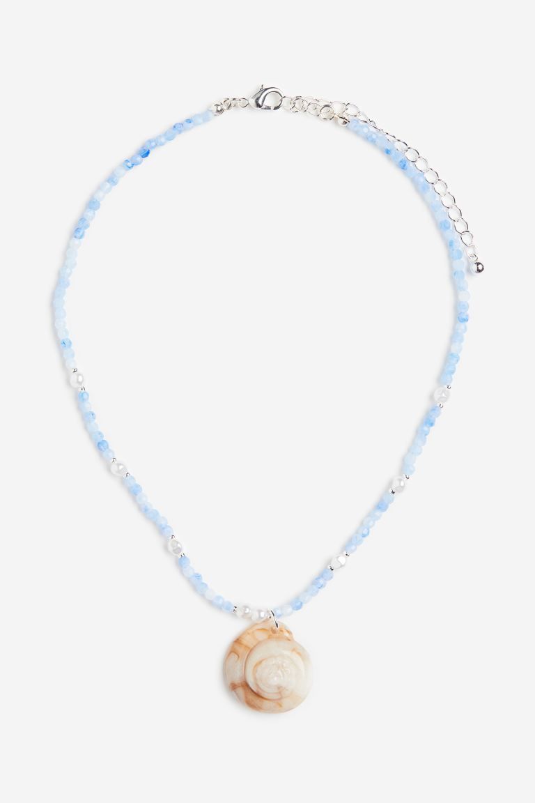 Kurze Perlenkette - Hellblau/Muschel - Ladies | H&M DE | H&M (DE, AT, CH, NL, FI)