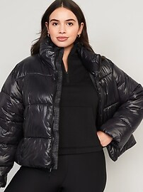 Water-Resistant Frost Free Short Puffer Jacket for Women | Old Navy (US)