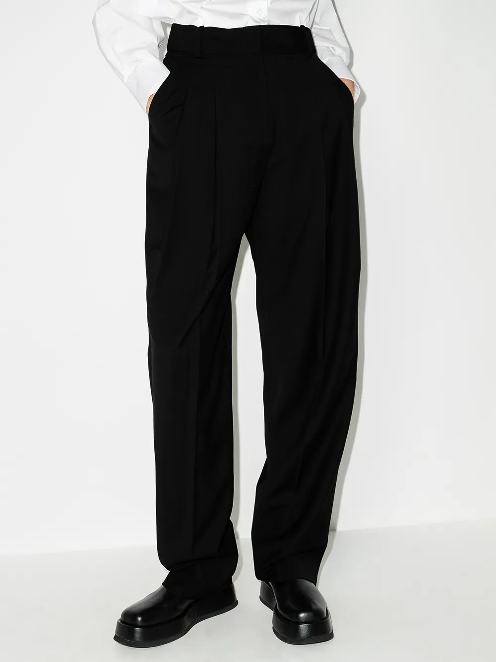 The Frankie Shop Gelso high-waisted Darted Trousers - Farfetch | Farfetch Global