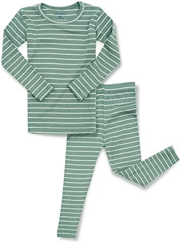 AVAUMA Stripe Pattern Baby Boys Girls Pajama Set Kids Toddler Snug fit Ribbed Sleepwear pjs for D... | Amazon (US)