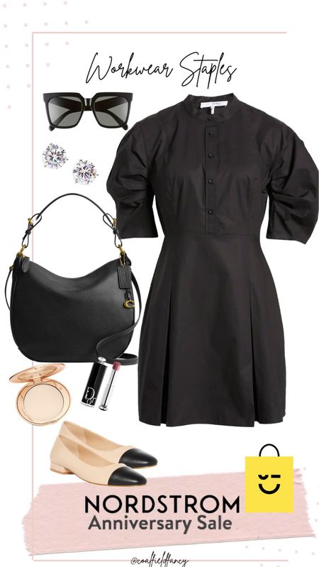 Nordstrom Anniversary Sale 
Black puff sleeve dress
Black bag
Work pumps

#LTKworkwear #LTKxNSale #LTKshoecrush