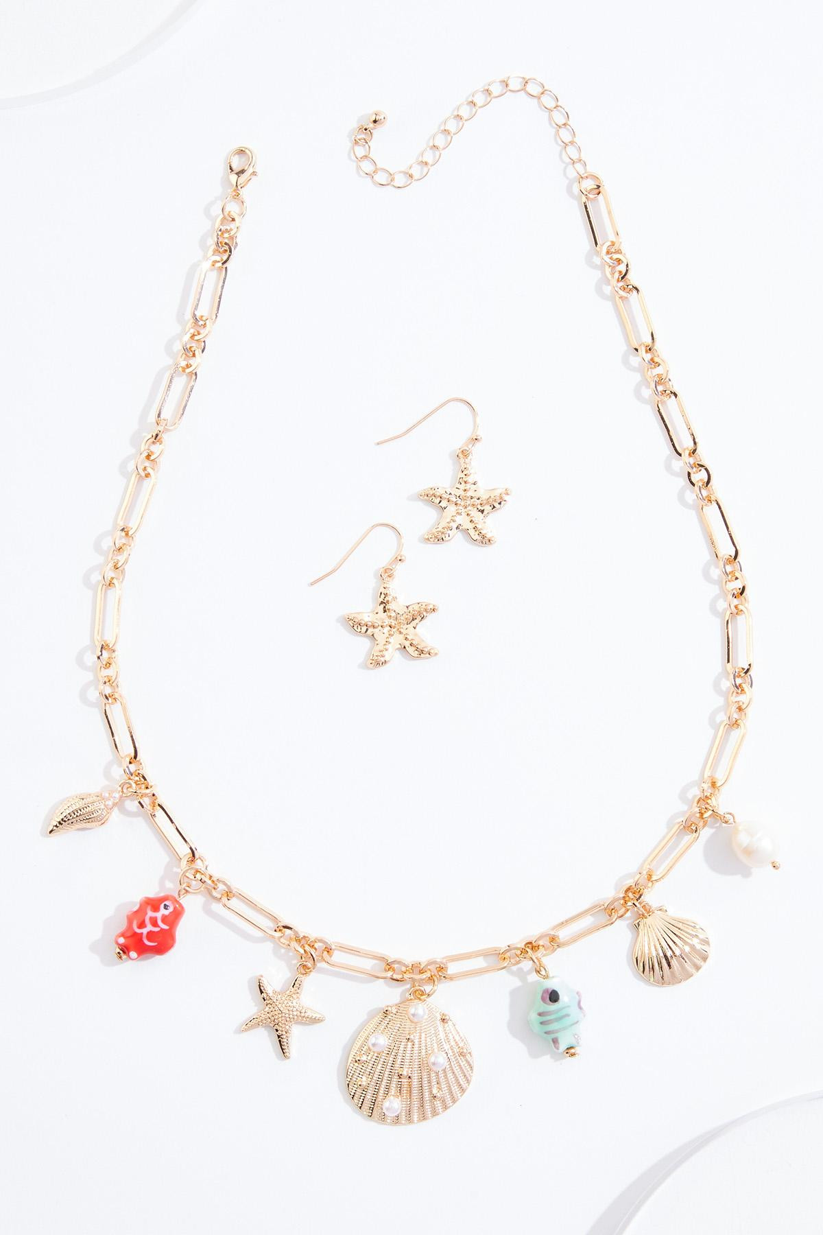 Tropical Icon Charm Necklace Set | Cato Fashions