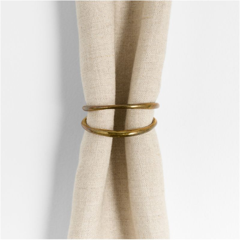 Aria Holiday Gold Napkin Ring + Reviews | Crate & Barrel | Crate & Barrel