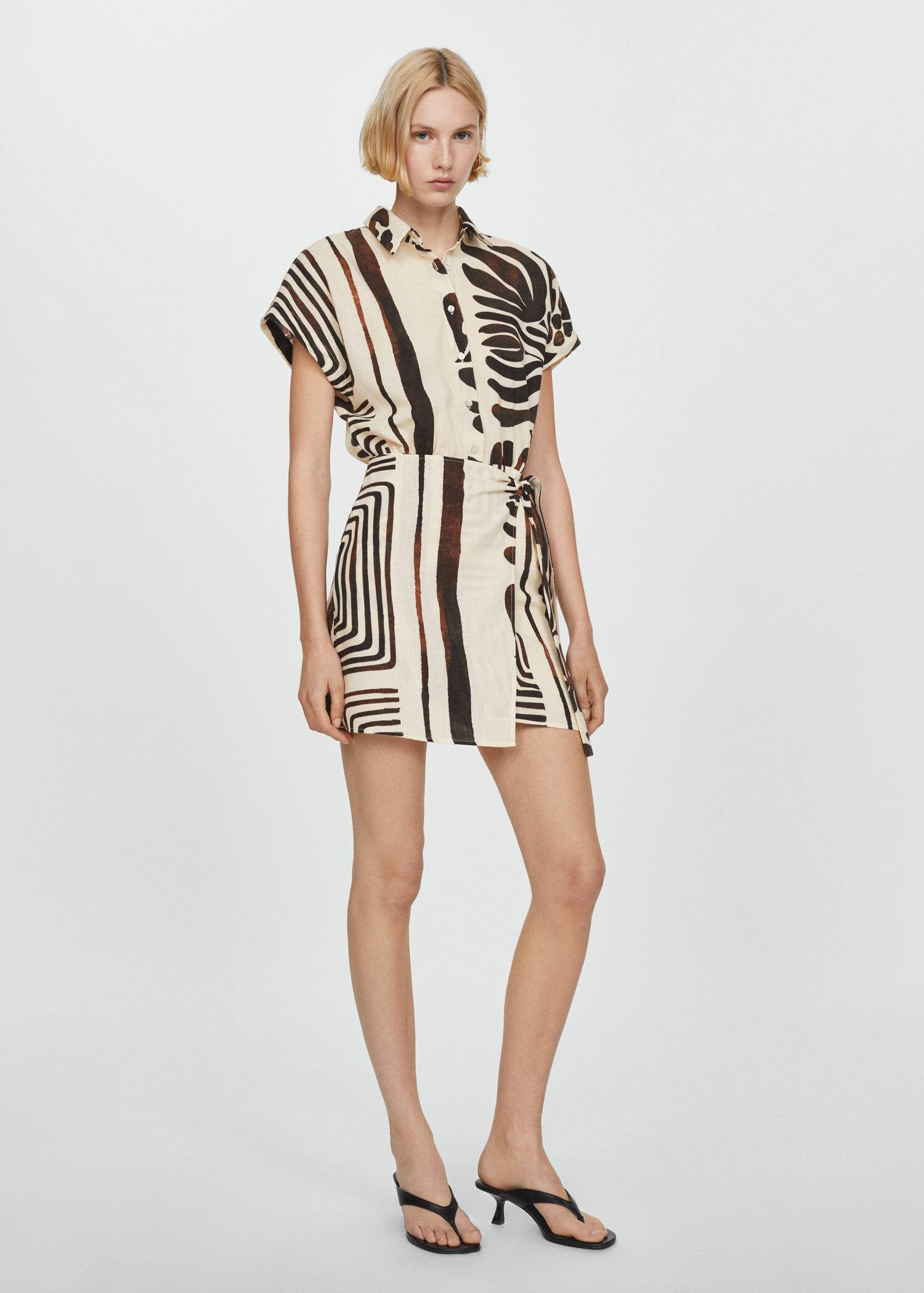 Wrap shirt dress -  Women | Mango USA | MANGO (US)