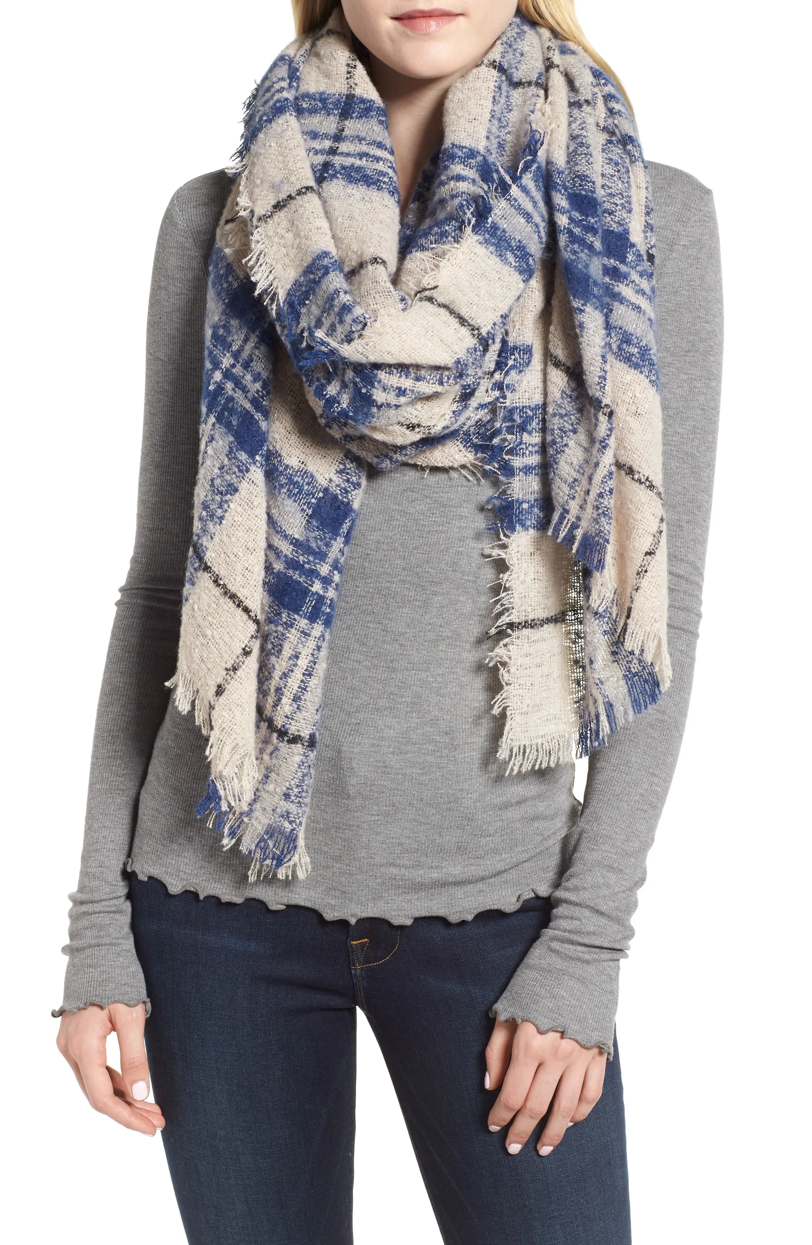 Sole Society Mixed Plaid Scarf | Nordstrom
