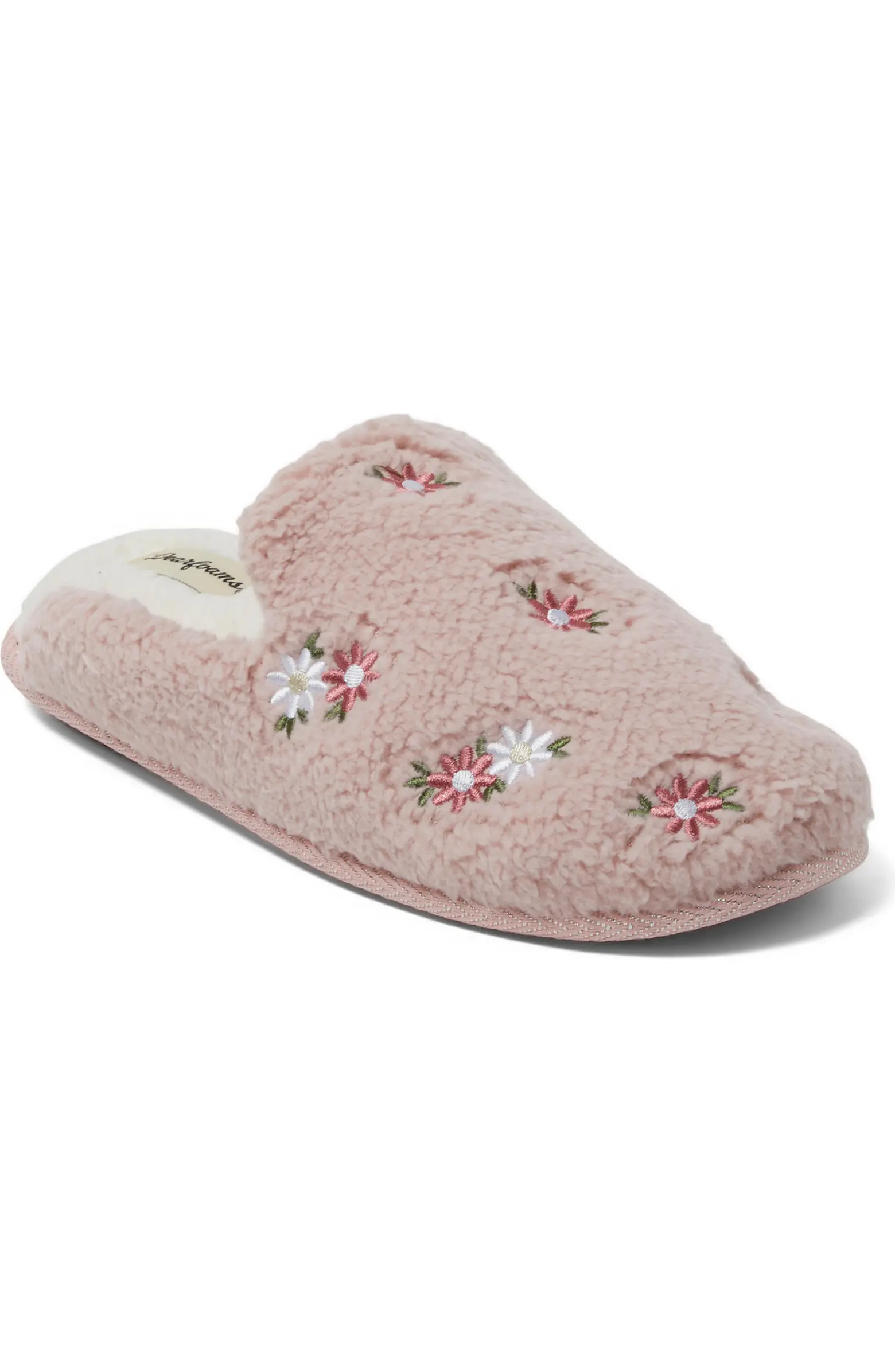 DEARFOAMS Teddy Tab Scuff Slipper (Women) | Nordstrom | Nordstrom