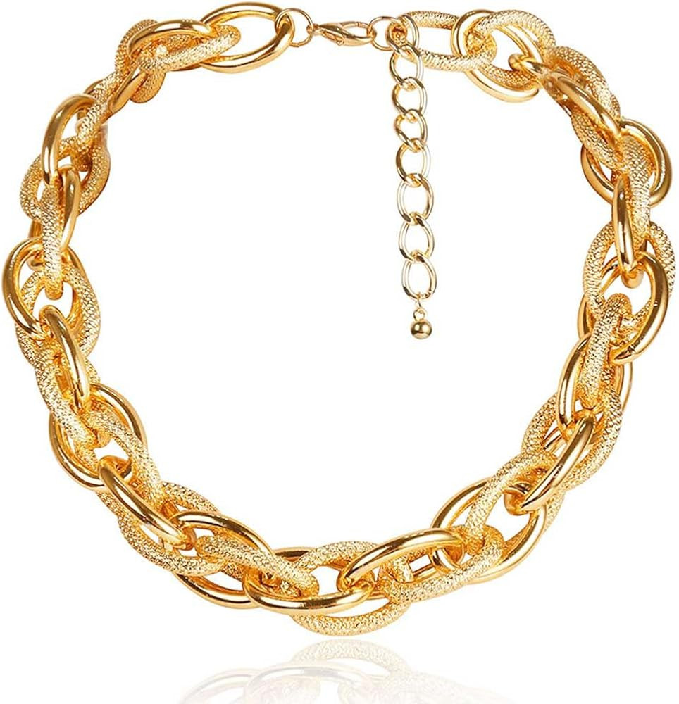 ACEDRE Chunky Gold Chain Necklaces Thick Link Choker Necklace for Women | Amazon (US)