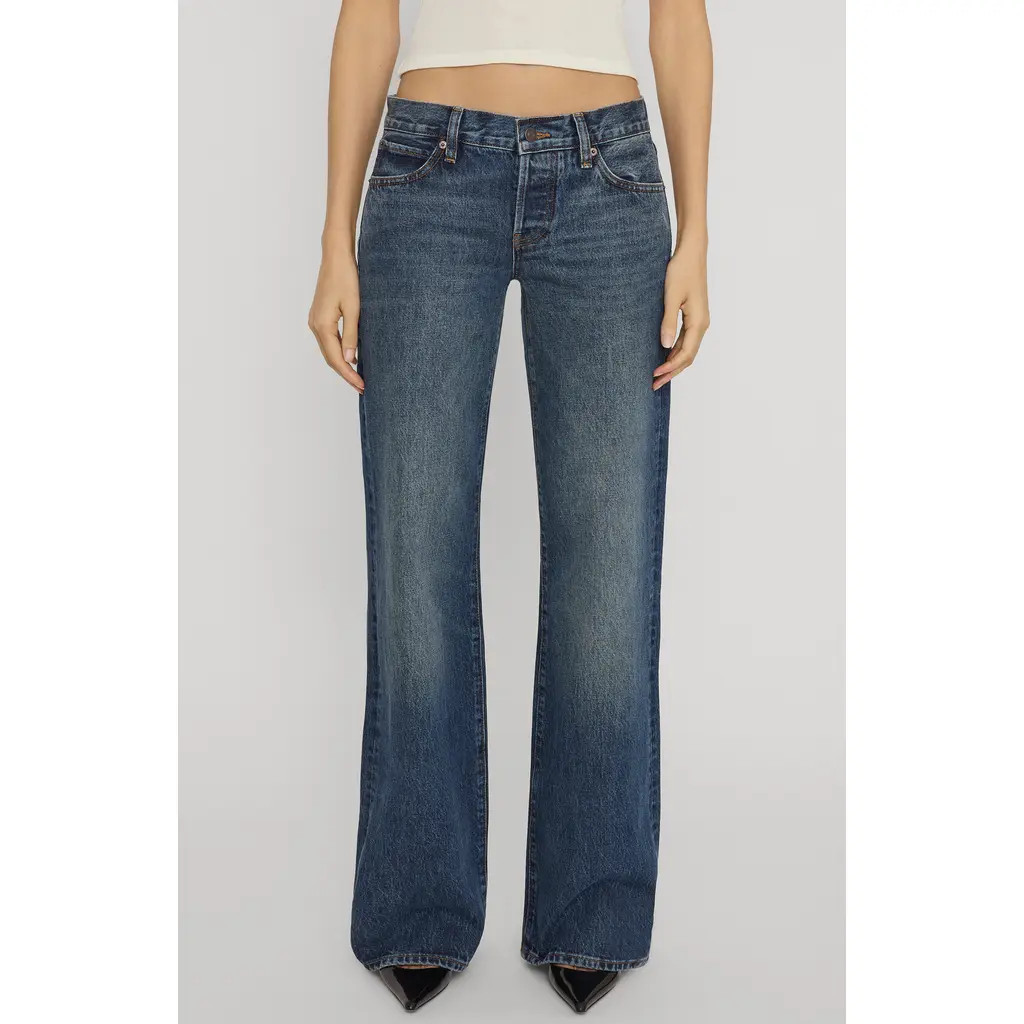 FRAME x Amelia Gray The Gray Relaxed Bootcut Jeans in Tolerate at Nordstrom, Size 23 | Nordstrom