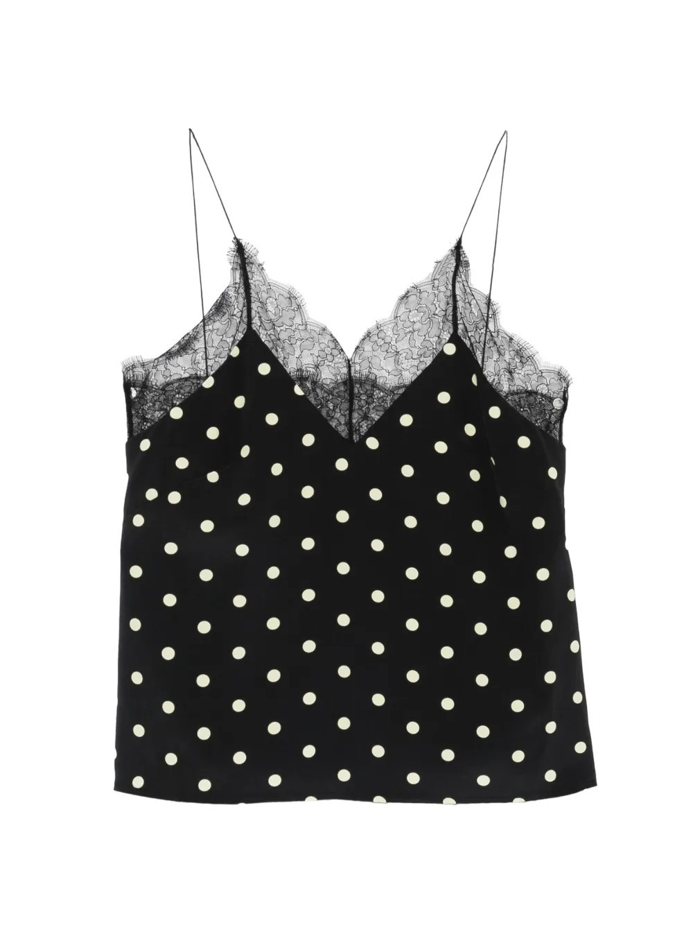 Françoise Layla lace polka-dot top - Black | Farfetch Global