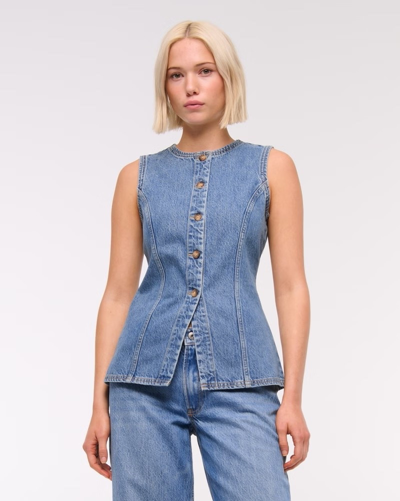 Abercrombie denim vest - so good 

#LTKSeasonal #LTKStyleTip