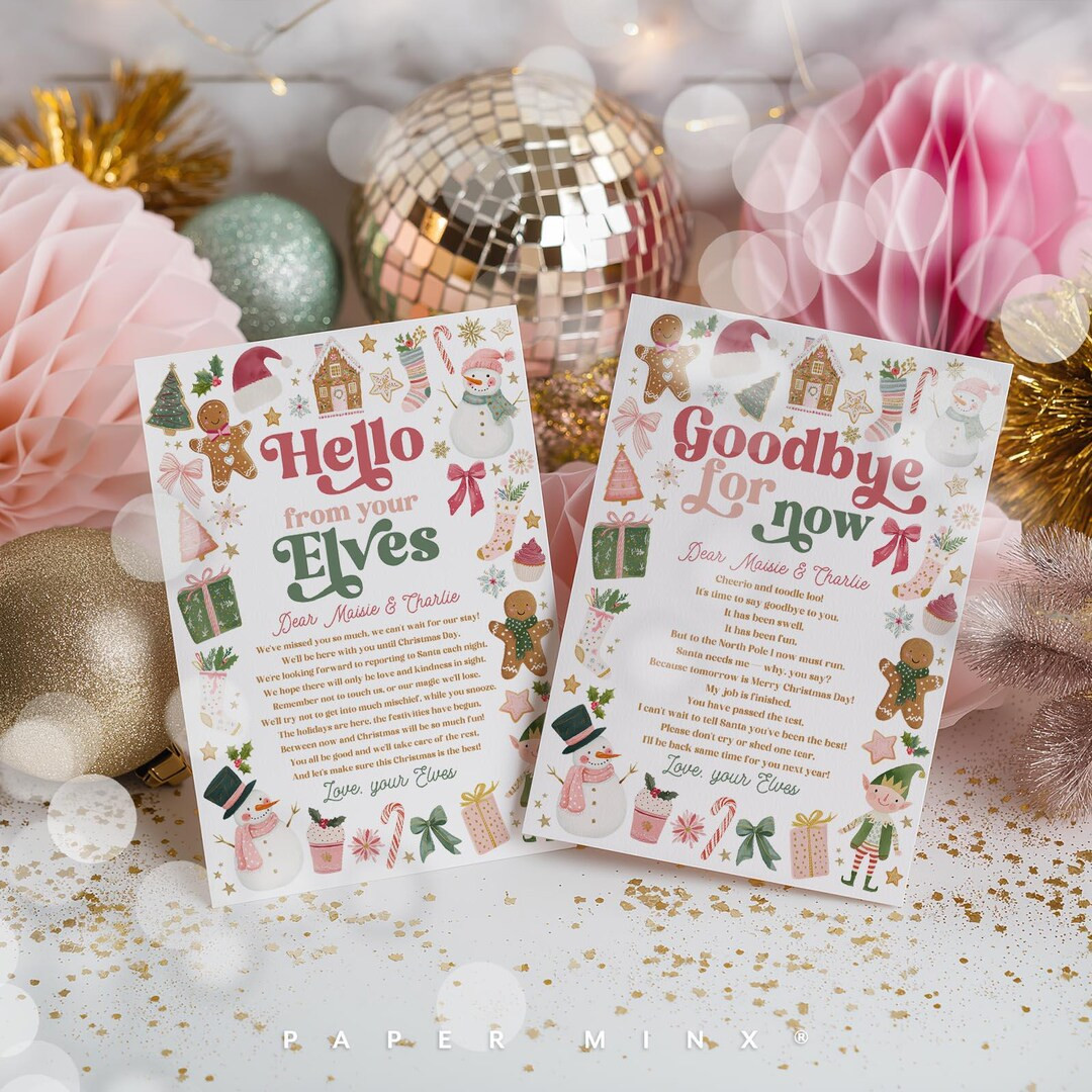 Elf Arrival Letter Departure Letter Printable, Hello and Goodbye Elf Letters, Elf Return Letter, ... | Etsy (US)