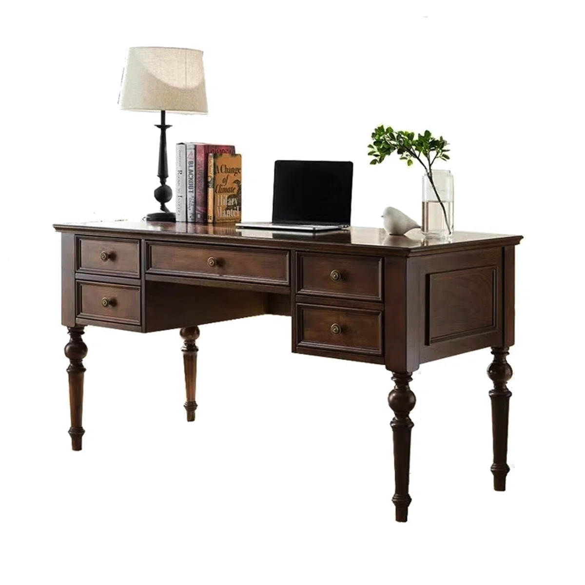 American Retro Rustic Style Solid Wood Desk | Wayfair North America