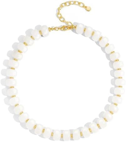 Summer Beach Jewelry Chunky Beaded Necklace for Women Trendy Statement Big Colorful Resin Bead Ch... | Amazon (US)