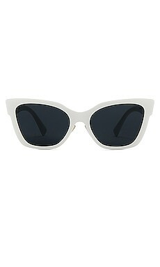 Miu Miu Cat Eye Sunglasses in White from Revolve.com | Revolve Clothing (Global)