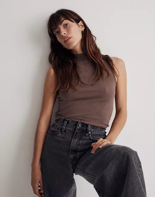Ribbed Sleeveless Turtleneck | Madewell