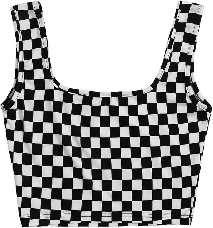 SOLY HUX Women's Graphic Print Spaghetti Strap Casual Summer Workout Cami Crop Tank Tops | Amazon (US)