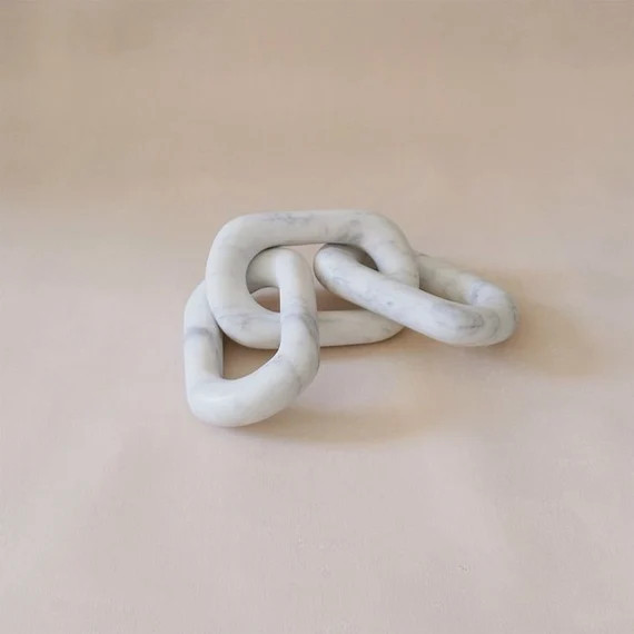 Marble chain link decoration | Etsy (US)