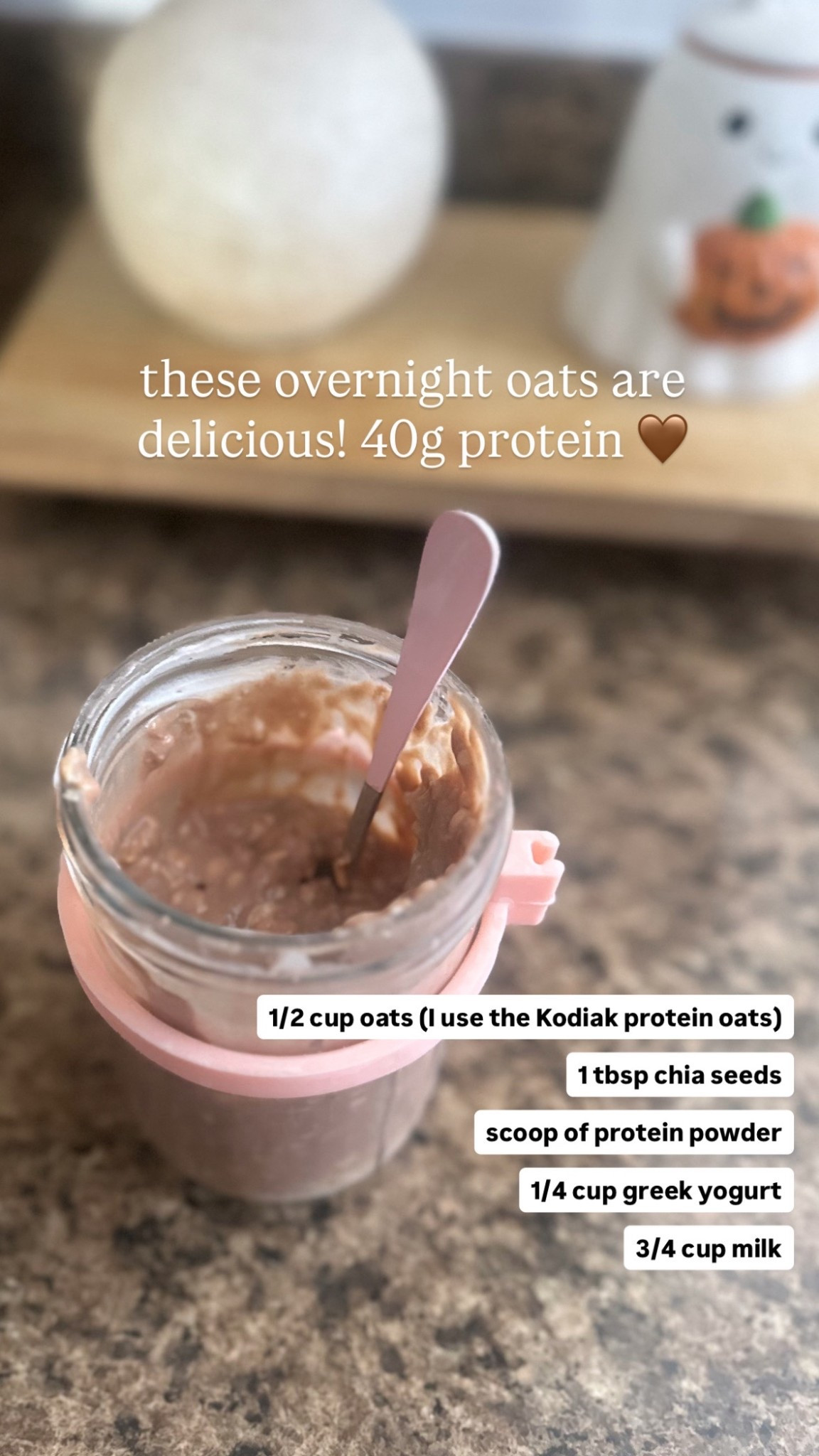The best overnight oats! 40g protein 🤎

#LTKSaleAlert