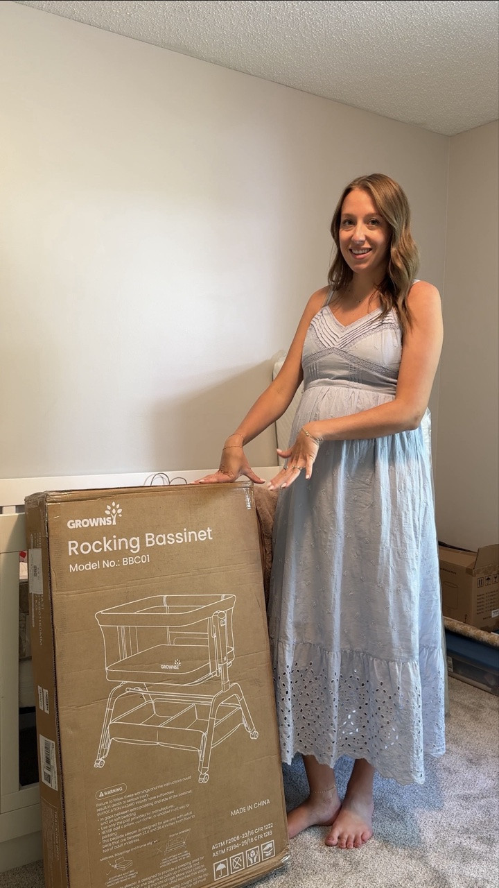 Setting up the bassinet made it feel so much more real! This one is absolutely STUNNING & can’t wait for our little babe to use it! 😍 comment “BASSINET” for details sent to your inbox 💌      @grownsy 

 #LTKmomlife #LTKHome #LTKBaby