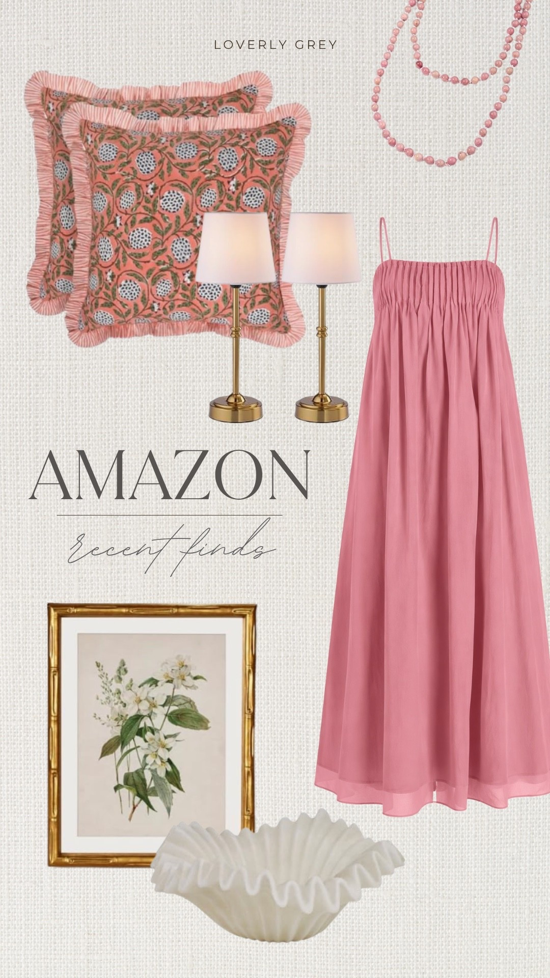 Soft pink is having a moment and I am here for it. From the flowy maxi dress to the patterned pillows, pretty lamps, and classic floral artwork, these finds add the perfect pop of color to your space!Whether you're refreshing a room or updating your wardrobe, these Amazon finds bring a little charm to every corner.

#LTKHome #LTKSeasonal #LTKdayinmylife