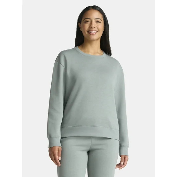 Athletic Works Women's Crewneck Fleece Sweatshirt, Sizes XS-XXXL | Walmart (US)