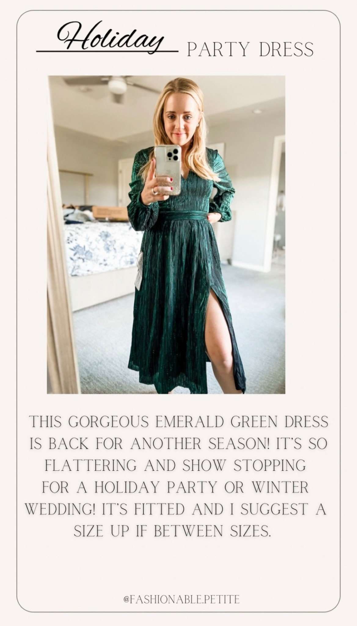 Best seller holiday dress from last year! Fitted and definitely suggest a size up in dress the population dresses. Perfect for a holiday party or date night. 

Holiday dress, party dress, metallic dress, holiday party

#LTKPetite #LTKHoliday #LTKSeasonal