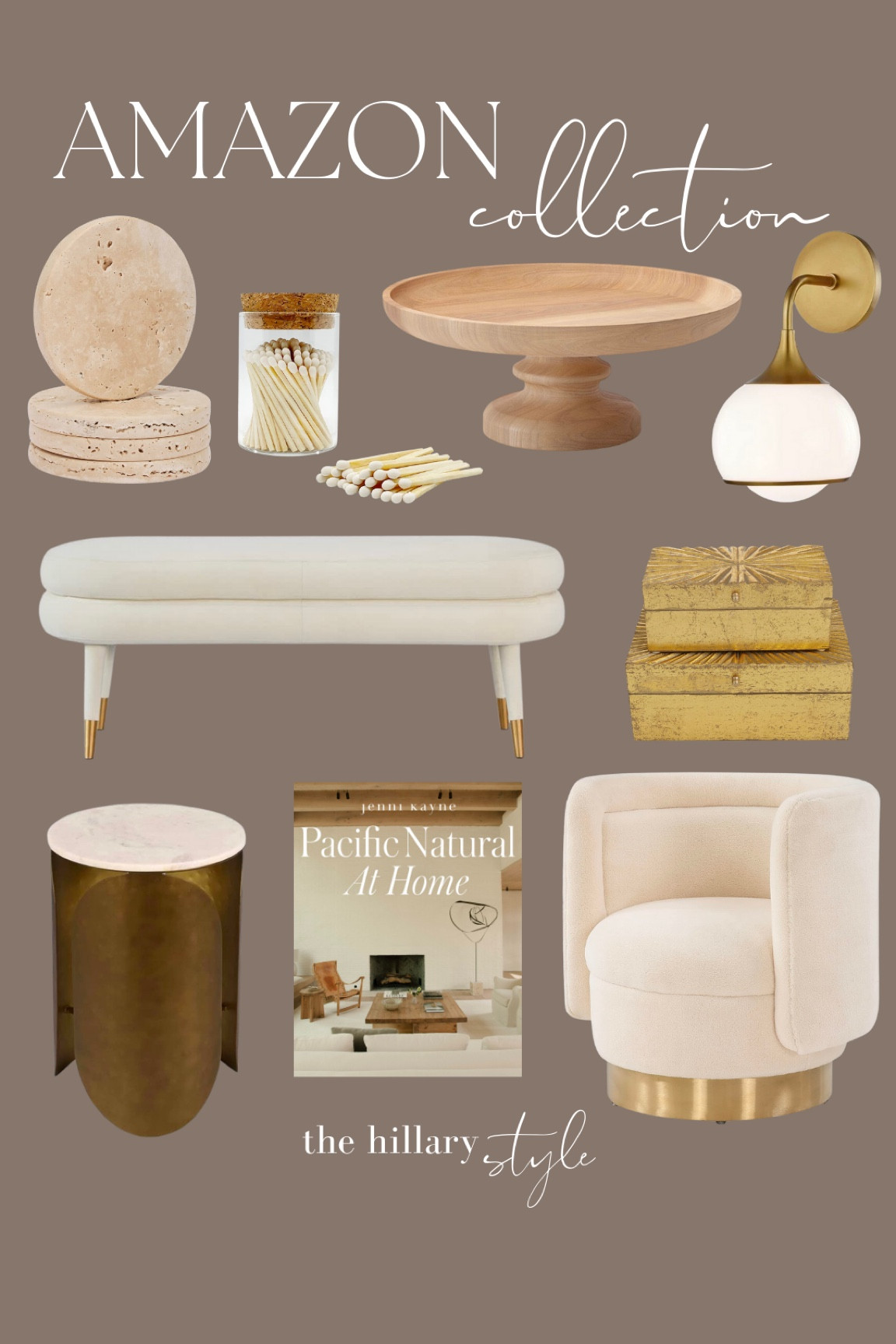 Amazon collection!

Coasters. Matches. Footed bowl. Wall sconce. Bench. Boxes. Accent chair. Book. Accent table. Amazon home. 

#LTKhome #LTKstyletip #LTKsalealert