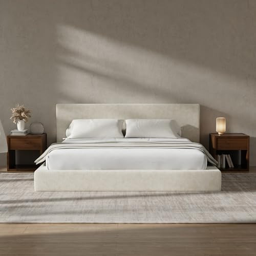 RECCI AirFrame King Size Upholstered Bed Frame with Plush Padded Headboard | Amazon (US)