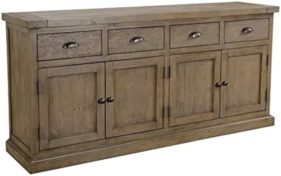 Trent Home 4-Drawer Reclaimed Pine Sideboard in Weathered Brown | Amazon (US)