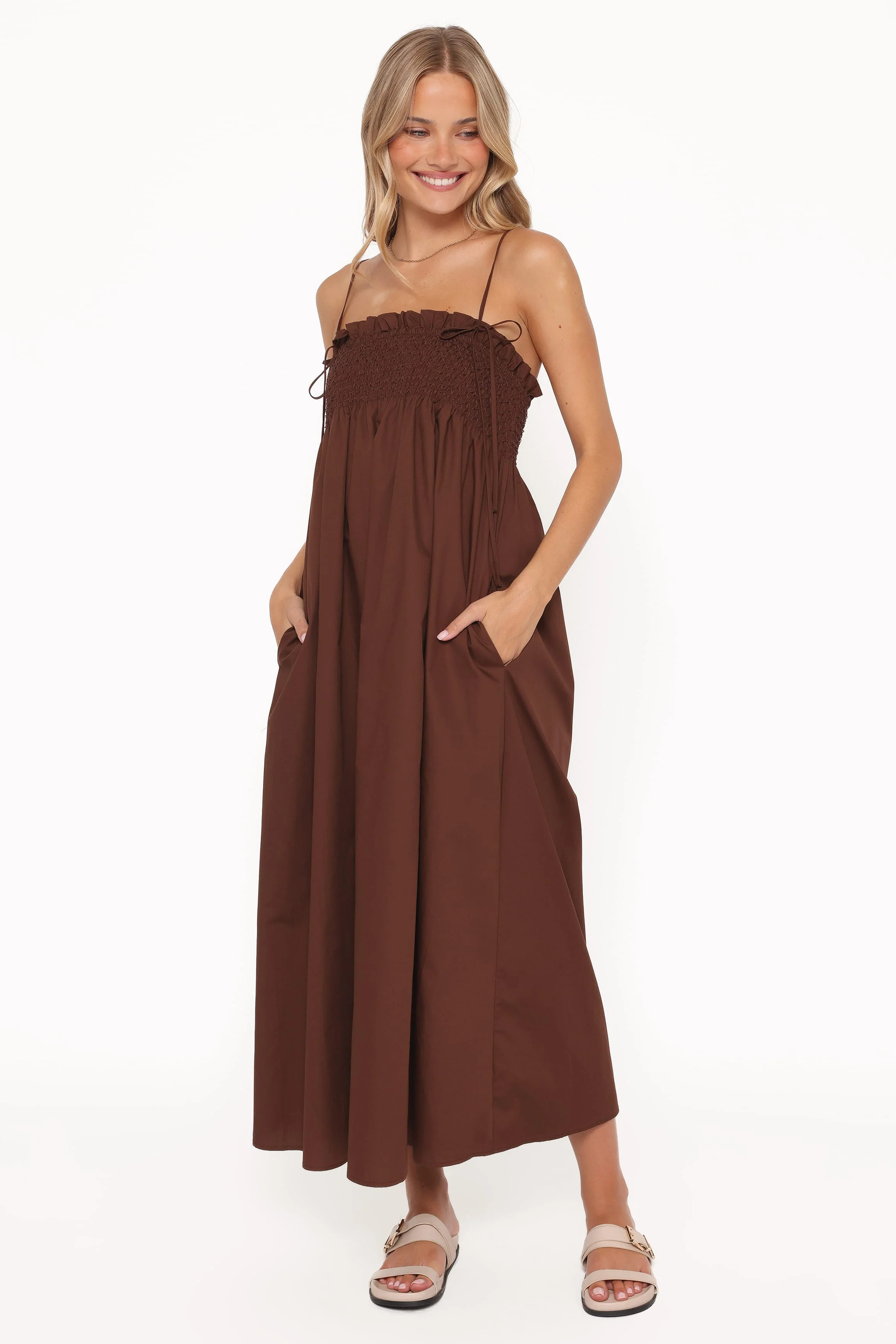 Josie Maxi Dress - Brown | Petal & Pup (AU)