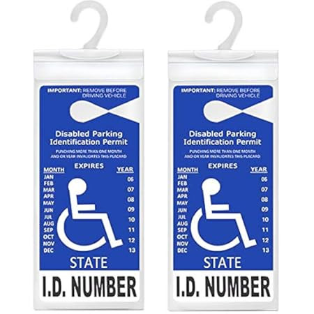 Handicap Parking Placard Holder, Ultra Transparent Disabled Parking Permit Placard Protective Holder | Amazon (US)