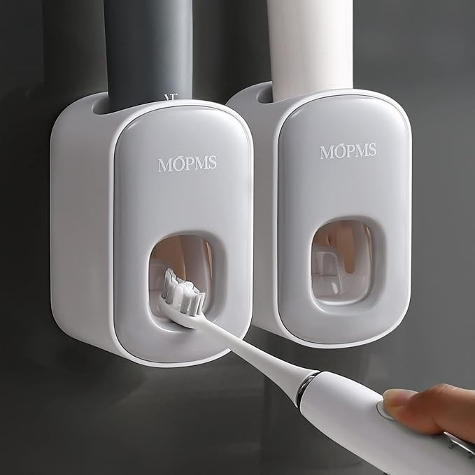 MOPMS Toothpaste Dispenser Wall Mounted for Bathroom Automatic Toothpaste Squeezer for Kids and A... | Amazon (US)