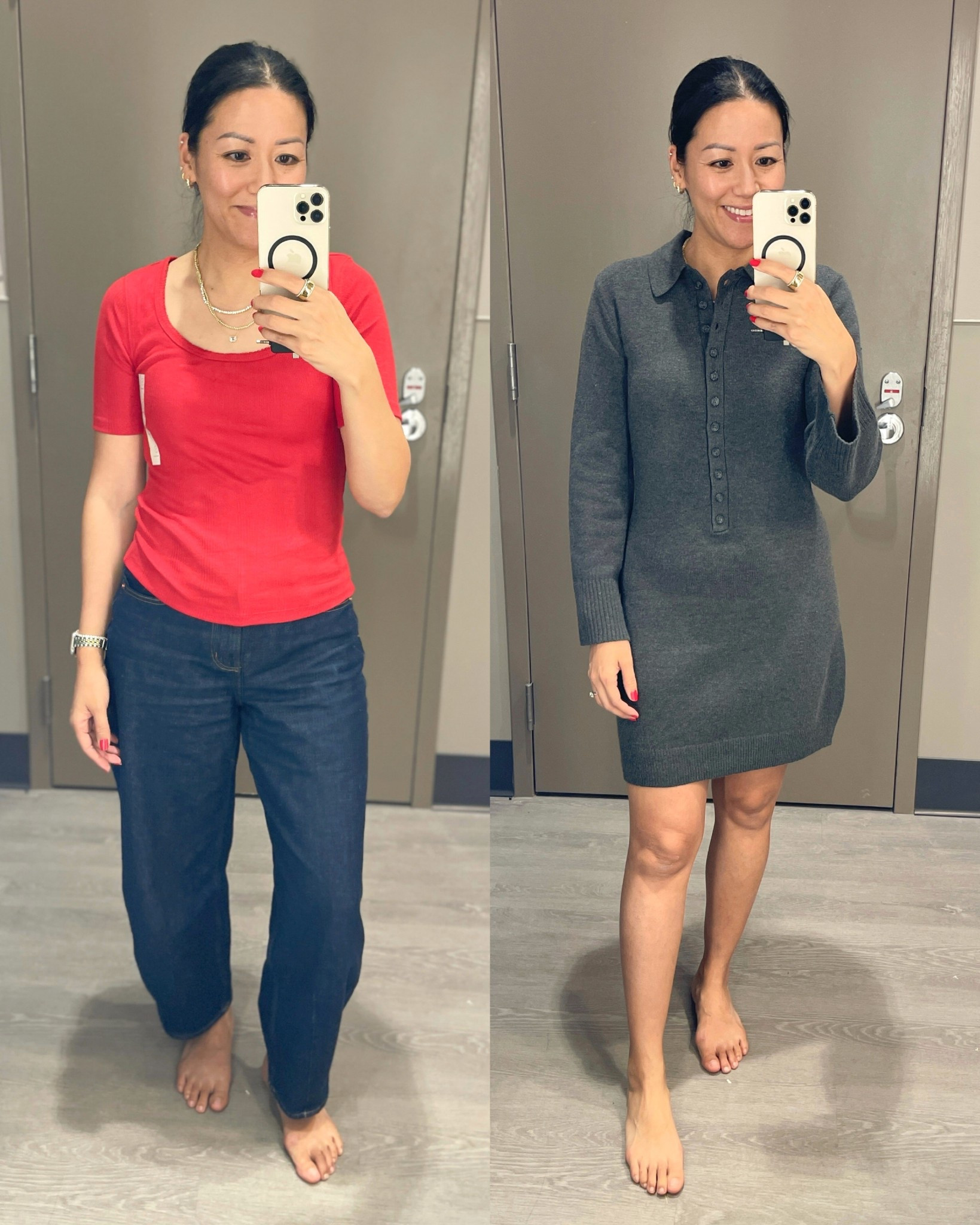 Size small red tee
Size 4 jeans
Size XS dress

Target style
Target fashion
Target barrel jeans
Sweater dress


#LTKFindsUnder50 #LTKSeasonal #LTKSaleAlert