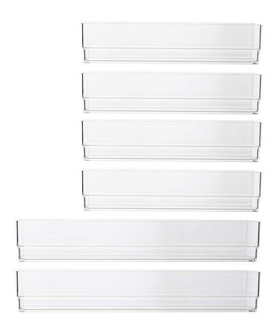 STORi Drawer Organizers Clear - Stackable Drawer Organizer - Set of Six | Zulily