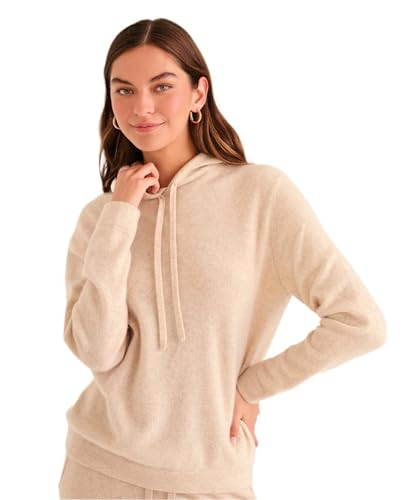NAADAM Womens The Off-Duty Cashmere Hoodie, Oatmeal, 1X | Amazon (US)