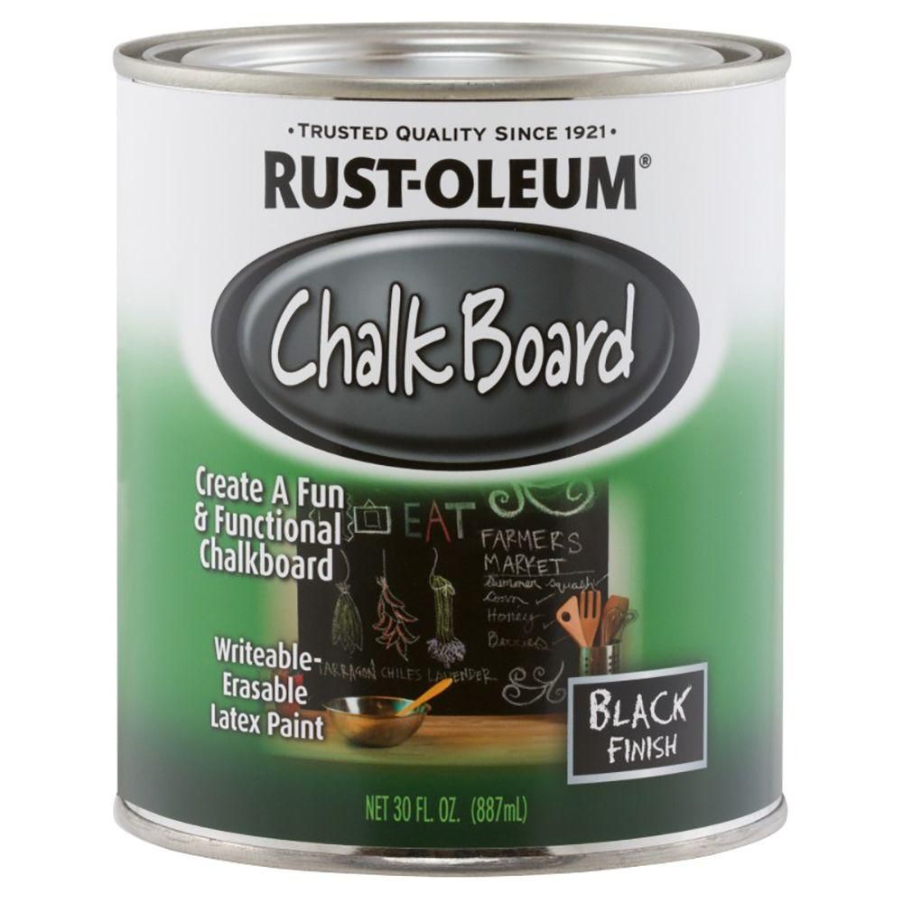 30 oz. Flat Black Chalkboard Paint | The Home Depot