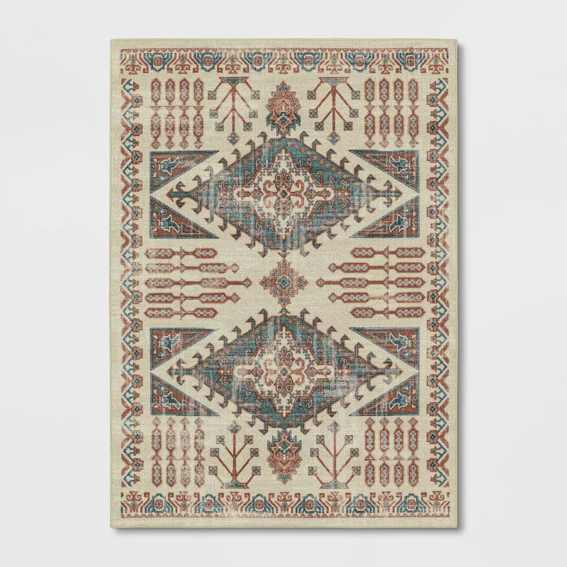 Albany Double Diamond Center Medallion Persian Style Rug - Threshold™ | Target