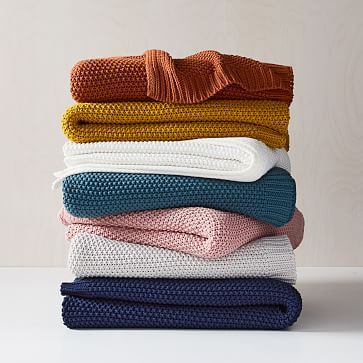 Cotton Knit Throws | West Elm (US)