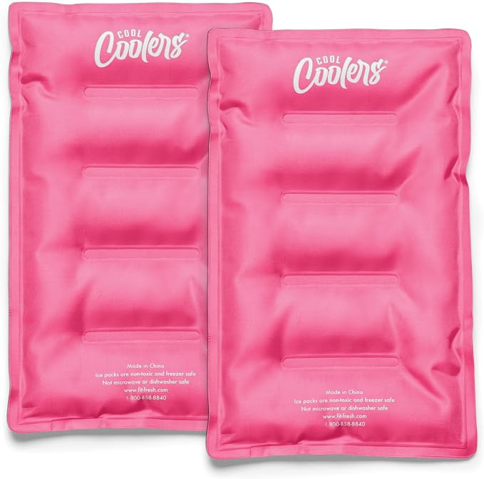 Cool Coolers by Fit & Fresh 2 Pack XL Soft Ice Packs for Cooler, Flexible Stretch Nylon, Lunch Bo... | Amazon (US)