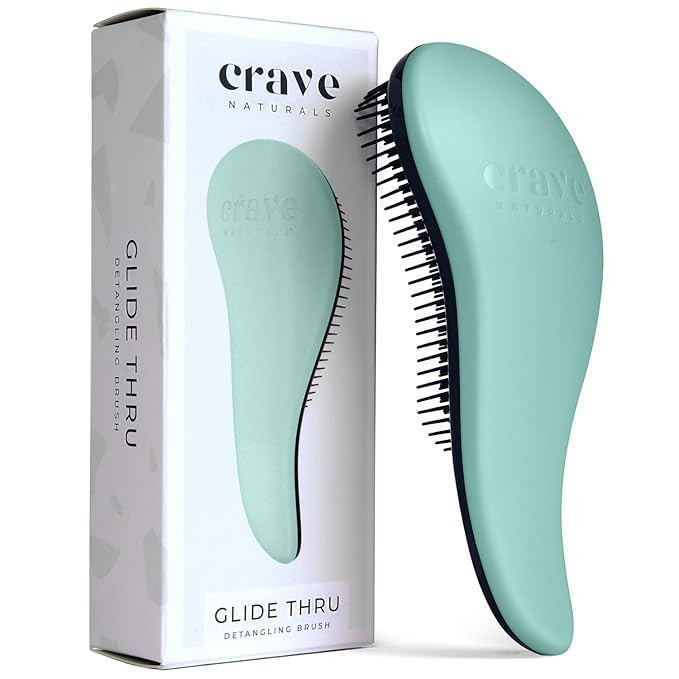 Crave Naturals Glide Thru Detangling Brush For Natural, Curly, Straight, Wet or Dry Hair - Gentle... | Amazon (US)