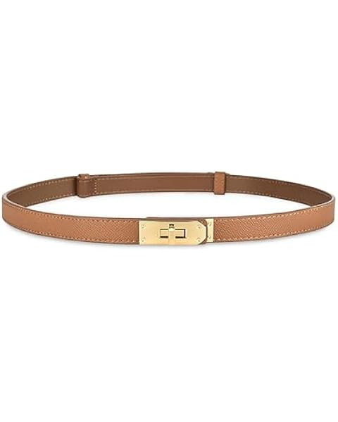 FENLDY Adjustable Thin Belts For Womens Skinny Belts For Dresses Womens Solid Color Alloy Turn Lo... | Amazon (US)