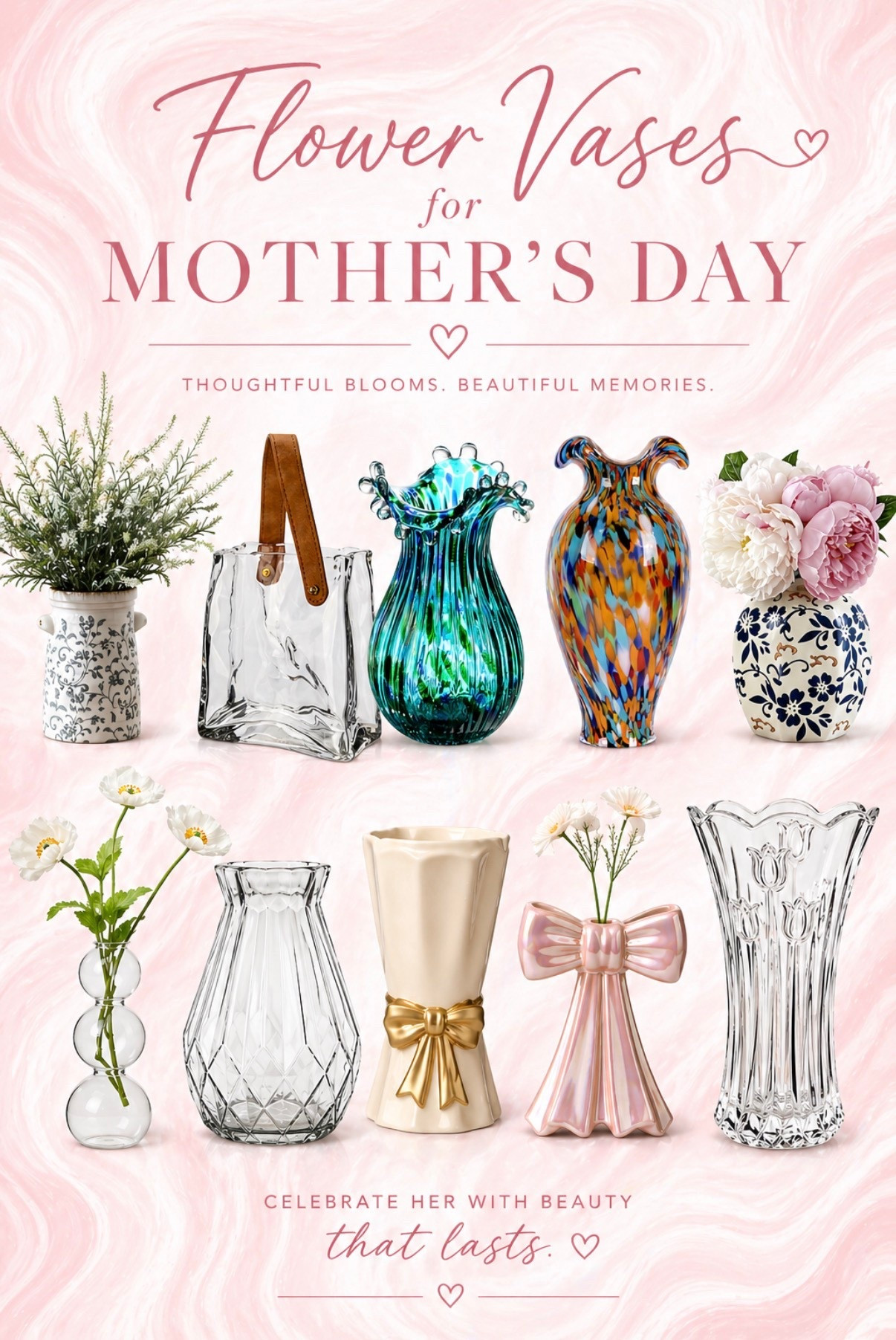 Flower Vases for Mother’s Day 💐✨
Because the right vase makes every bloom feel even more special. From soft feminine bows to timeless glass and statement pieces—these are the prettiest ways to style her favorite flowers this year.

Perfect for gifting or elevating your own space 🤍

Shop your favorites + create a moment she’ll love.
#MothersDayGifts #MothersDayIdeas #HomeDecorInspo #VaseDecor #FlowerVases

#LTKHome #LTKMothersDay #LTKSeasonal