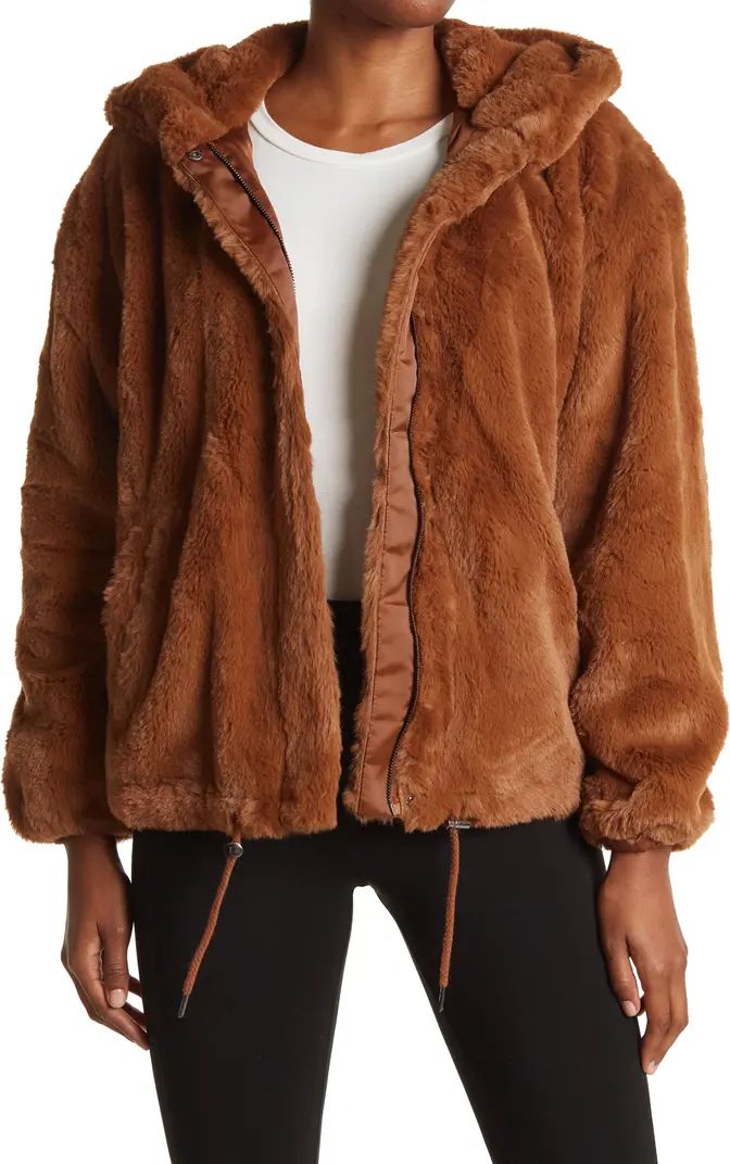 Faux Fur Hooded Zip Jacket | Nordstrom Rack
