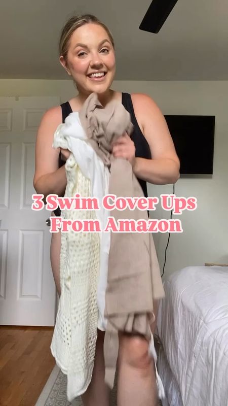 Something I’ve been missing from my wardrobe is a good swim cover up. So, I ordered a few to try from amazon, and they did not disappoint. All three options are very different styles, but all VERY cute! 

Each cover up comes in different colors, which is awesome so you can coordinate with your suit. The white button up does run a little larger. I would personally size down. I’m wearing a large in all the pierces shown



#LTKSeasonal #LTKFindsUnder50 #LTKSwim