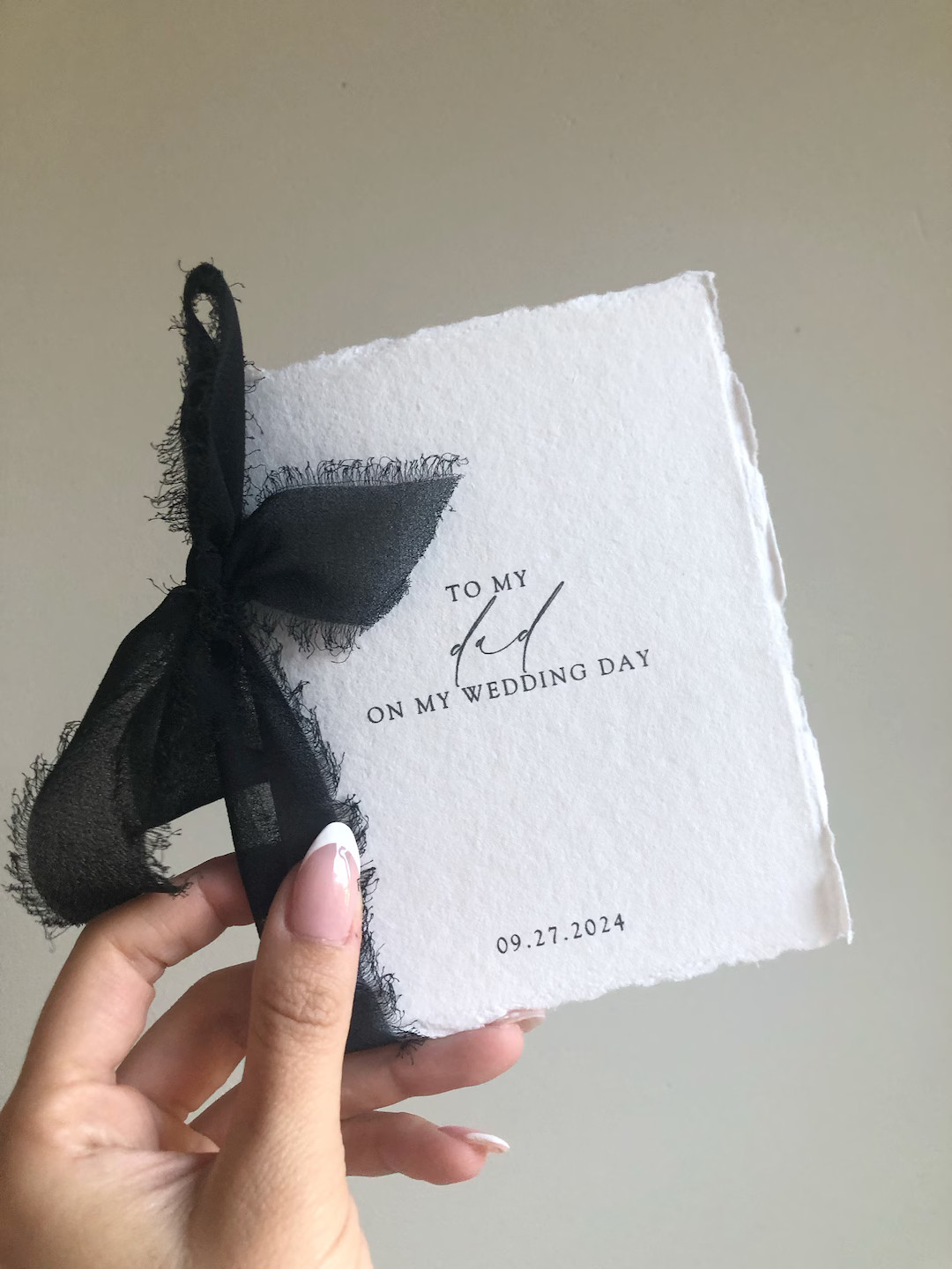 Deckled Edge Wedding Day Cards to My ... on My Wedding Day Cards Customizable - Etsy | Etsy (US)