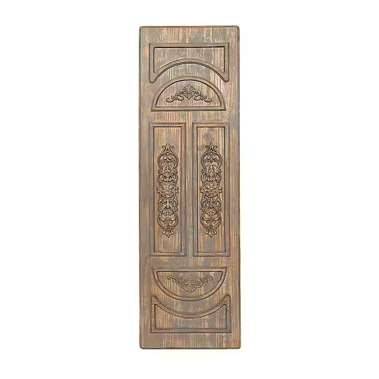 New! Gray and Blue Wooden Vintage Door Wall Plaque | Kirkland's Home