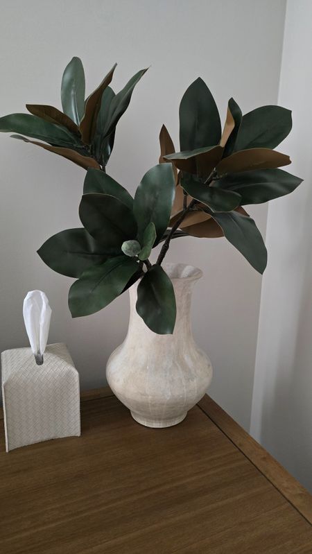 These artificial magnolia stems are so realistic! I snagged two and it's perfect for a large vase. Artificial stems, magnolia stems, Amazon find, Amazon home decor, home accents, Amazon find, Amazon deal

#LTKsalealert #LTKhome #LTKstyletip