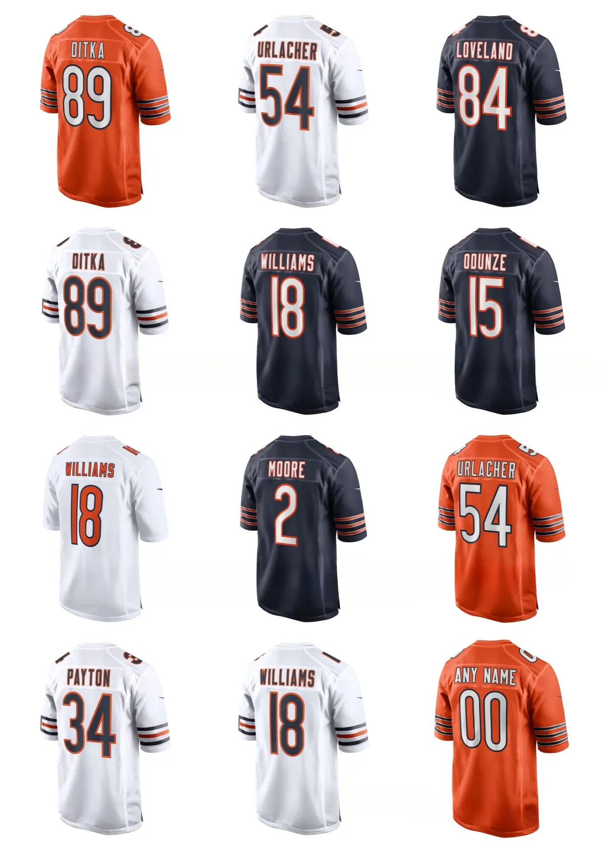 Save Big on Bulk Chicago Bears Payton Jersey NFL Bears Caleb Williams Colston Loveland Rome Odunz... | DHGate