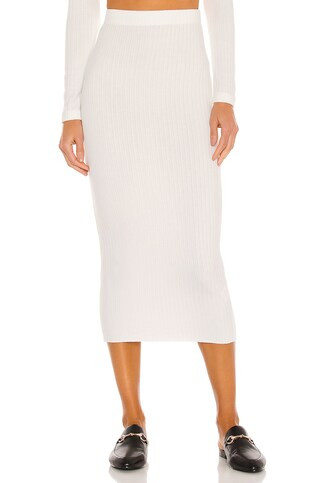 Enza Costa Sweater Rib Pencil Skirt in Winter White from Revolve.com | Revolve Clothing (Global)